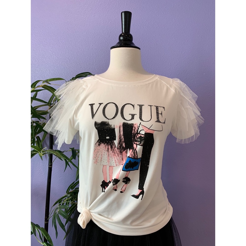 Parisian Tulle Embellished Tshirt